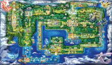 Load image into Gallery viewer, Kanto Region Map | Pokémon TCG Playmat | Pokemon Office Keyboard Mat | Gen 1 TCG
