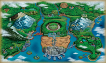 Load image into Gallery viewer, Unova Region Map | Pokémon TCG Playmat | Pokemon Office Keyboard Mat | Gen 4 TCG
