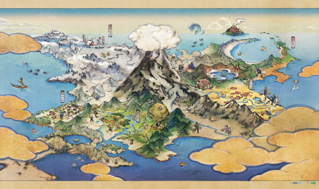 Legends Arceus Hisui Region | Pokémon TCG Playmat | Pokemon Office Keyboard Mat |