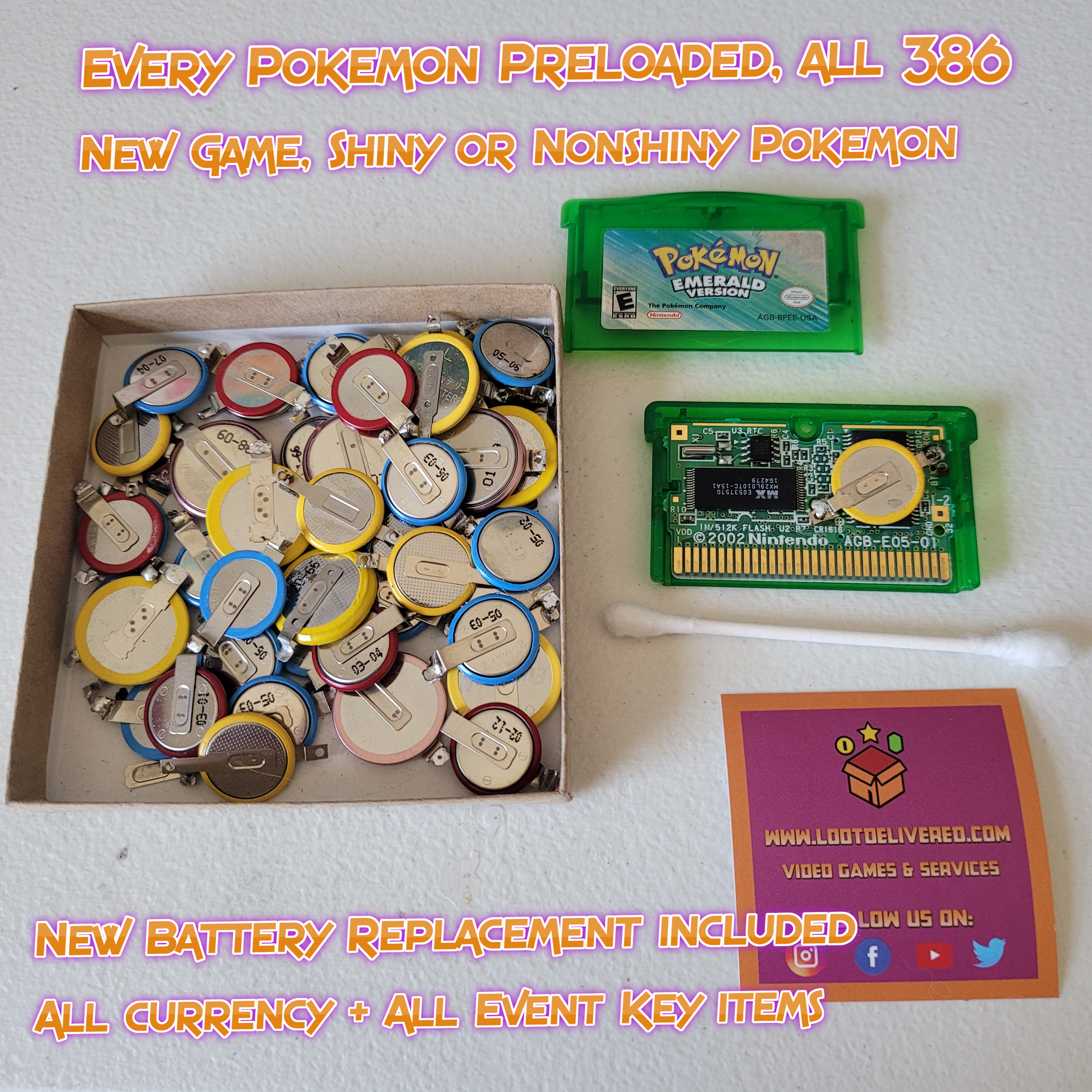 Pokemon Emerald - New selling Battery